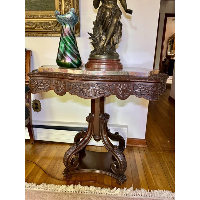 Mid 19th Century Antique Victorian Rococco Revival Parlor Table For Sale - Image 5 of 10