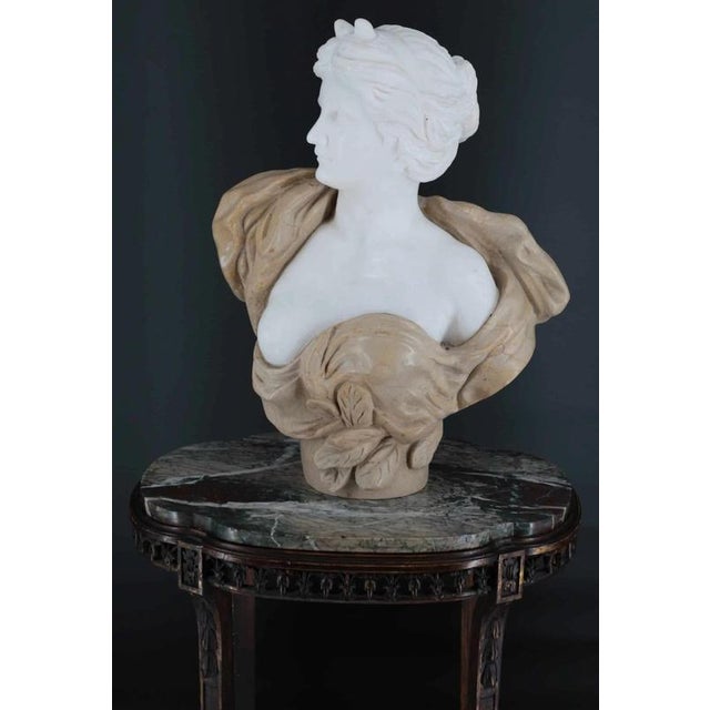 2000 - 2009 Unknown Artist, Bust of Young Woman, Marble For Sale - Image 5 of 8