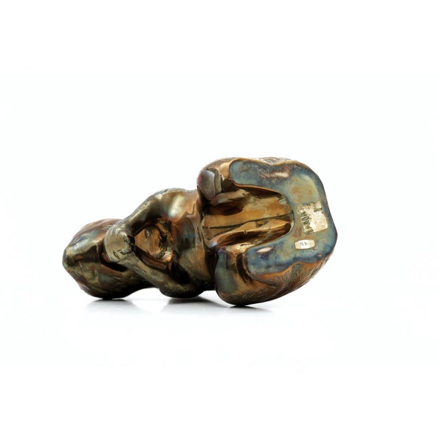 Vintage Large Brass Squirrel Figurine, Autumn Woodland Animal Decor For Sale - Image 9 of 9