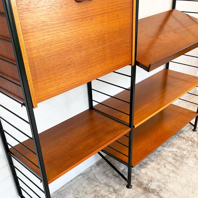 Staples Ladderax Two-Bay Teak Shelving System by Robert Heal for Staples Cricklewood, 1960s For Sale - Image 6 of 13