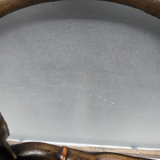 1920s Art Deco Egyptian Revival Nude Spelter & Marble Table Lamp For Sale - Image 9 of 16