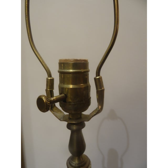 Ivory Vintage Gilt and Pickled Wood Carved Lamps - a Pair For Sale - Image 8 of 9