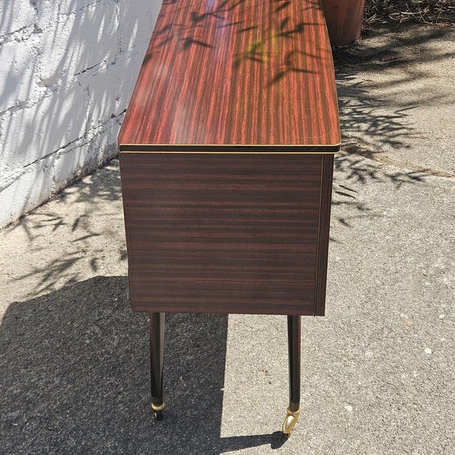Metal Mid-Century Modern Formica Bar Trolley, 1960s For Sale - Image 7 of 17