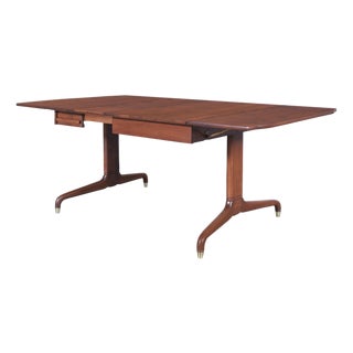 1950s Mid-Century Drop-Leaf Extension Dining Table by Extensole Corporation For Sale