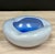 Blue Vintage Blue Glass Ashtray – Midcentury Modern Wavy Design For Sale - Image 8 of 8