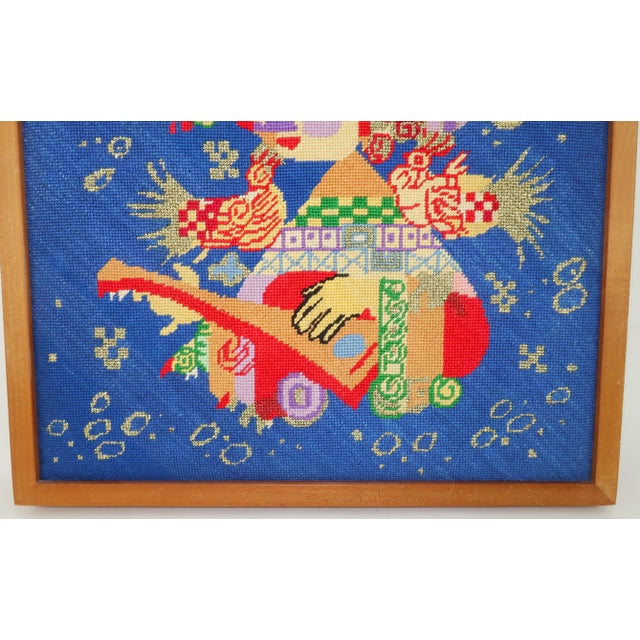 Bjorn Wiinblad Vintage Bjorn Wiinblad Needlepoint Wall Hanging For Sale - Image 4 of 11