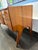 Italian Dassi glass top wooden console in very good vintage condition.