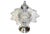 Rare and stunning cut-crystal on silver-wrapped base lidded pokal circa 1880-1900. Large teardrop trapped bubble inside...