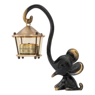 Elephant Figurine with Thermometer by Walter Bosse for Herta Baller, Austria, 1950s For Sale