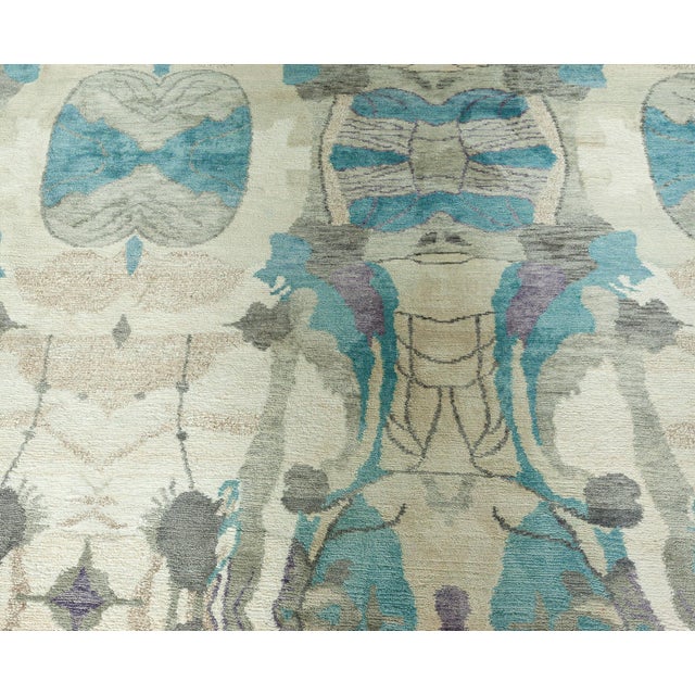 Modern Eskayel Dynasty Modern Handmade Wool Rug for Doris Leslie Blau For Sale - Image 3 of 8