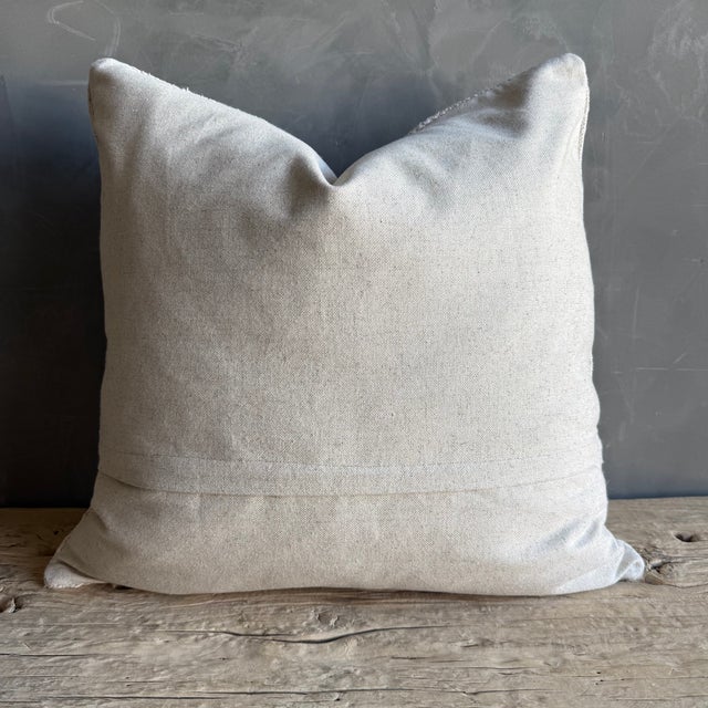 Textile Vintage Rug Pillow Cover With Original Seams For Sale - Image 7 of 7