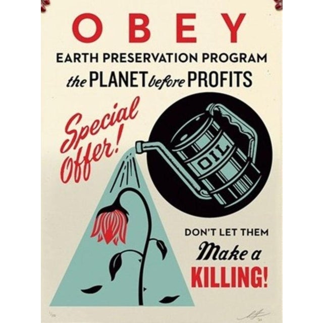 Shepard Fairey (Obey), Earth Preservation, Silkscreen Print For Sale - Image 8 of 8