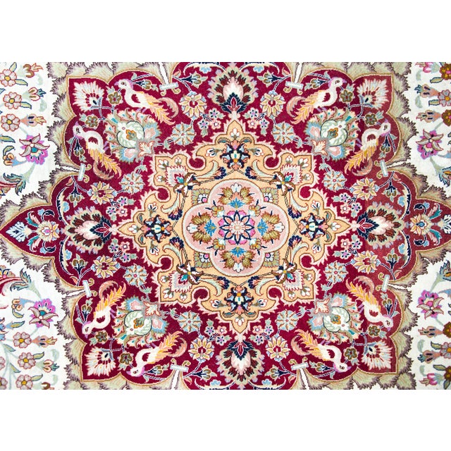 Vintage Persian Tabriz Rug For Sale - Image 9 of 13