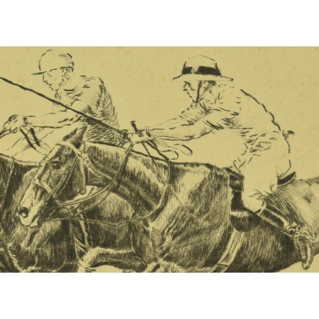 Mid 20th Century Mid 20th Century Paul Brown Polo Players 'Down the Field' Drypoint For Sale - Image 5 of 5