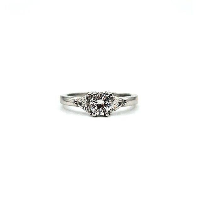 0.73 Ct Diamond Ring Size 5.75 For Sale - Image 10 of 10