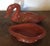 Antique Chinese Red Orange Lacquer Carved Wood Duck Goose Box For Sale - Image 10 of 11