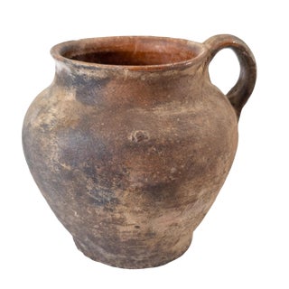 Greek or Roman Ancient Redware Pottery Jug or Pitcher With Signs of Excavation For Sale