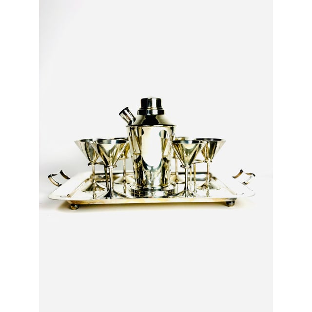 Old English Silver-Plated Cocktail Set, Circa 1940 For Sale In Los Angeles - Image 6 of 12