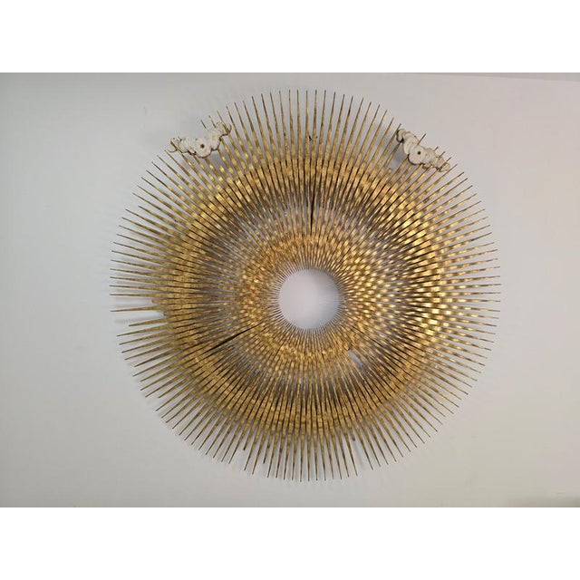 18th Century Gilt Carved Wooden Sunburst For Sale - Image 12 of 18