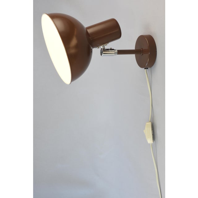 Brown Bunker Wall Lamp by Johannes Hammerborg for Fog & Mørup, 1977 For Sale - Image 8 of 13