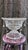 French Vintage French White Wirework Pedestal Basket For Sale - Image 3 of 6