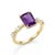 Contemporary Amethyst Engagement Wedding Ring - February Birthstone Ring for Her - Us 7 For Sale - Image 3 of 4