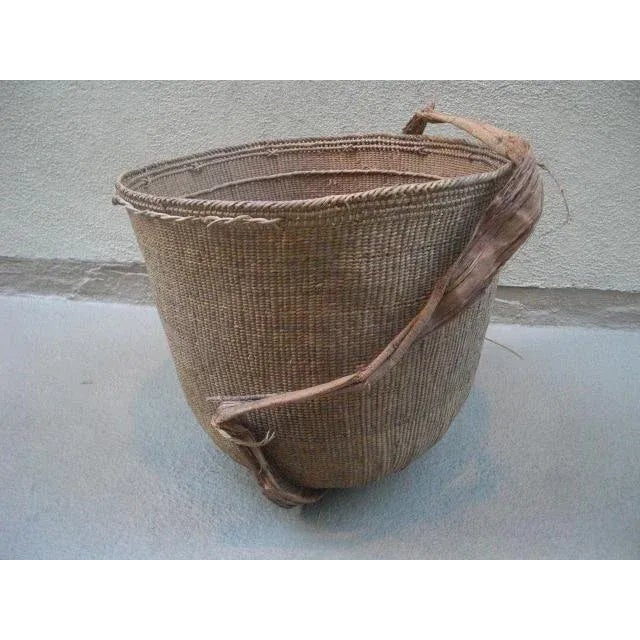 This large, vintage Yanomami gathering basket is tightly handwoven of natural fibers with several inner rings for...
