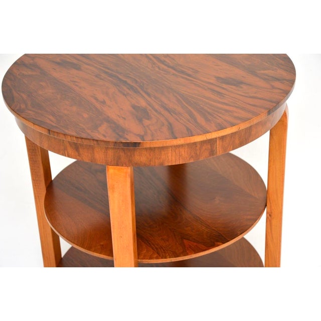 Wood Art Deco Walnut Occasional Table, 1930s For Sale - Image 7 of 9