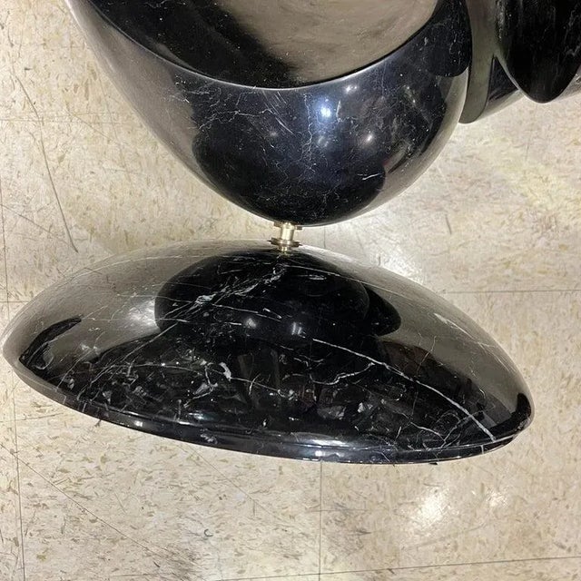 Large Abstract Mid Century Black Marble Sculpture by Ellen Brenner Sorensen For Sale - Image 10 of 11