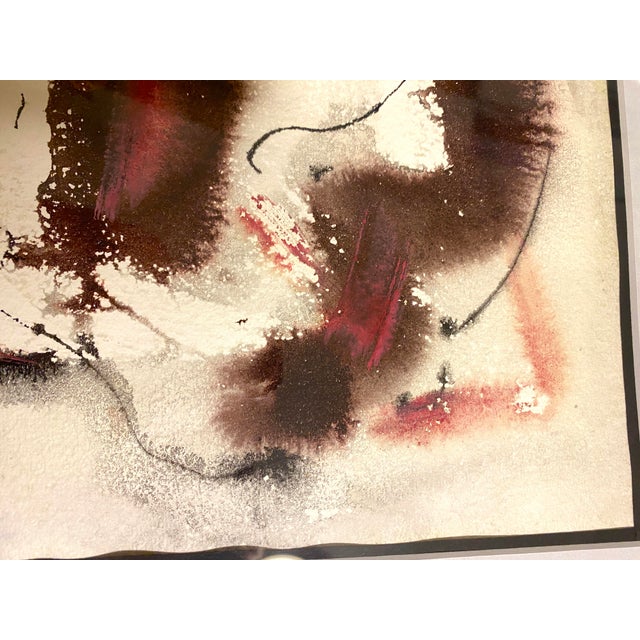Mid-Century Modern Norman Carton Original Painting Abstract Expressionist Mid-Century Modern Art New York Signed For Sale - Image 3 of 14