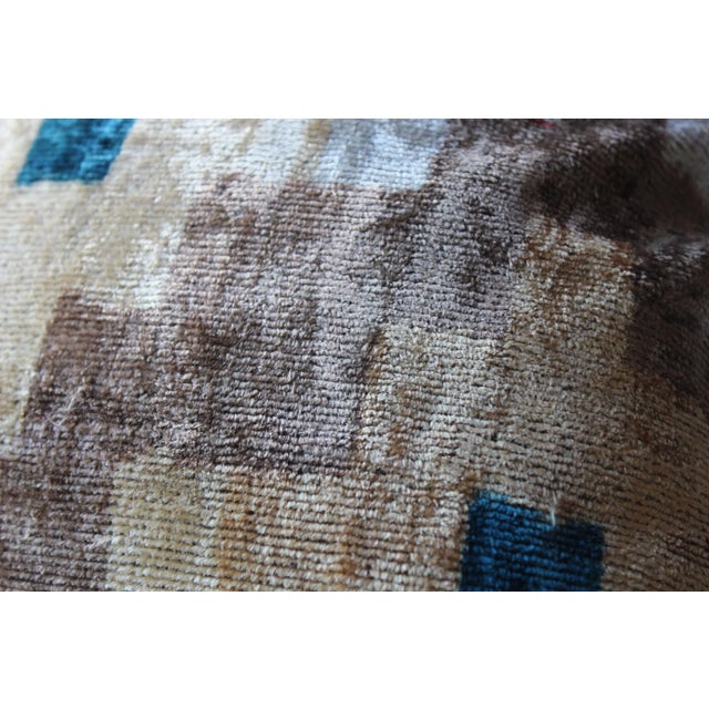 2020s Contemporary Velvet Ikat Bohemian Throw Pillow For Sale - Image 5 of 9