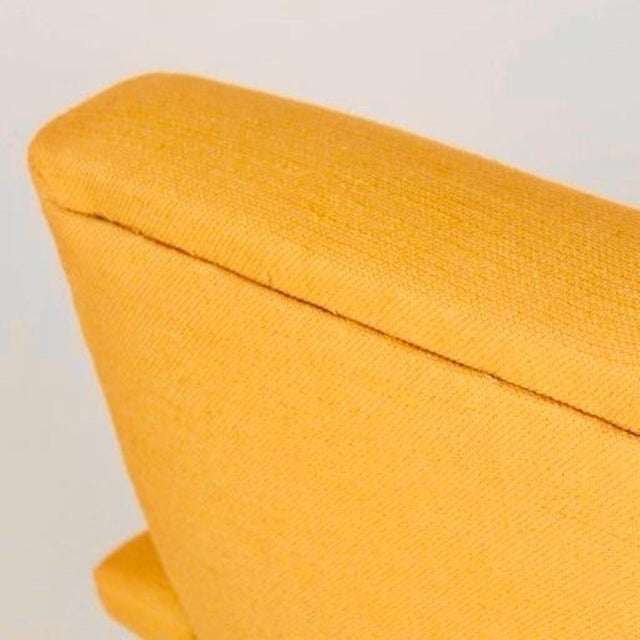 Mid-Century Modern Lounge Chair in Mustard Yellow Fabric, 1950s For Sale - Image 6 of 12