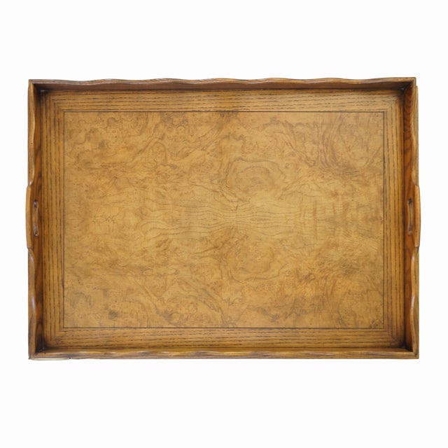 Contemporary Tray Table Bar Baker “The Party Butler” With Extensions Foldable Light Natural Oak Wood Entertaining Small Spaces For Sale - Image 3 of 11