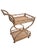 1980s Vintage Rattan Coastal Regency 2 Tier Light Blond Bar Cart For Sale - Image 5 of 7