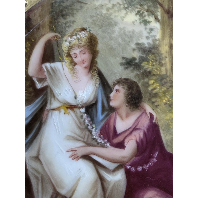 Porcelain Rinaldo and Armida Cabinet Plate by F. Ott for Royal Vienna, 19th Century For Sale - Image 5 of 14