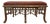 Gilt Finished Faux Bamboo Chinese Chippendale Upholstered Styled Bench For Sale