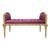 Mid 20th Century Louis XV Style Bench, Aged Gold Leaf Tufted Maroon Velvet For Sale