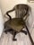 VIntage Custom Kintsugi Brass Inlay White Oak Banker’s Chair – Ebonized Executive Desk Chair For Sale - Image 4 of 9