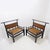 Japanese Meditation Chairs in Lacquered Wood and Rattan, Set of 2 For Sale - Image 4 of 13