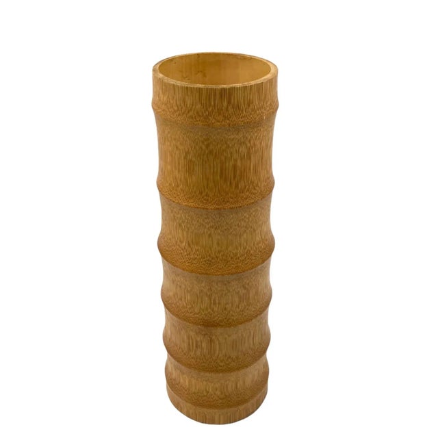 1970s Hollywood Regency Bamboo Vase, Italy 1970 For Sale - Image 5 of 12