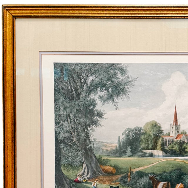 White Late 19th Century Large Framed Vintage Stratford-on-Avon James Fairman Lithograph For Sale - Image 8 of 11