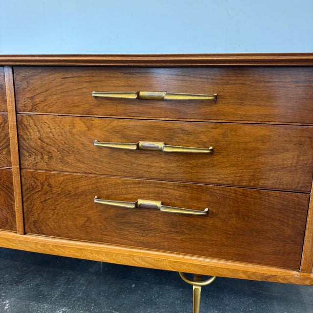 Gold Vintage Chest of Drawers in Wood, 1950s For Sale - Image 8 of 10