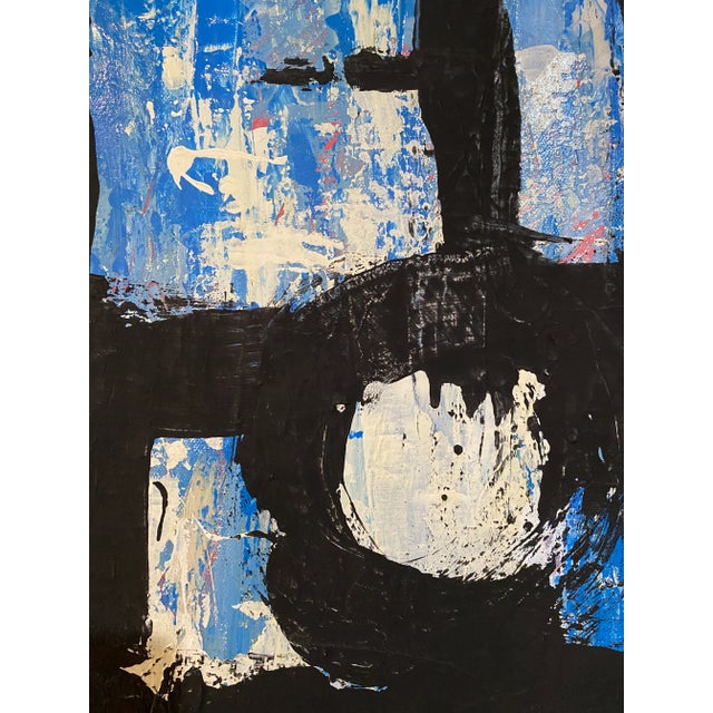 2010s Blue Abstract Painting by Jay Luiz For Sale - Image 5 of 7