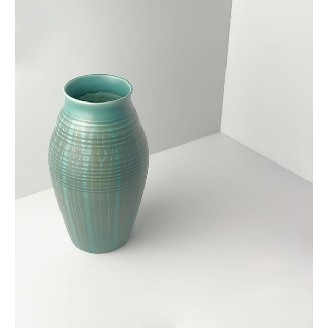 Green Mid-Century Ceramic Vase by Colin Melbourne for Beswick, England, 1950s For Sale - Image 8 of 9