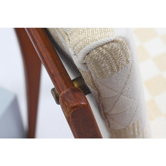 Mid-Century Wood and Cream Fabric Chairs from ISA Bergamo, Italy, 1960s, Set of 4 For Sale - Image 11 of 17