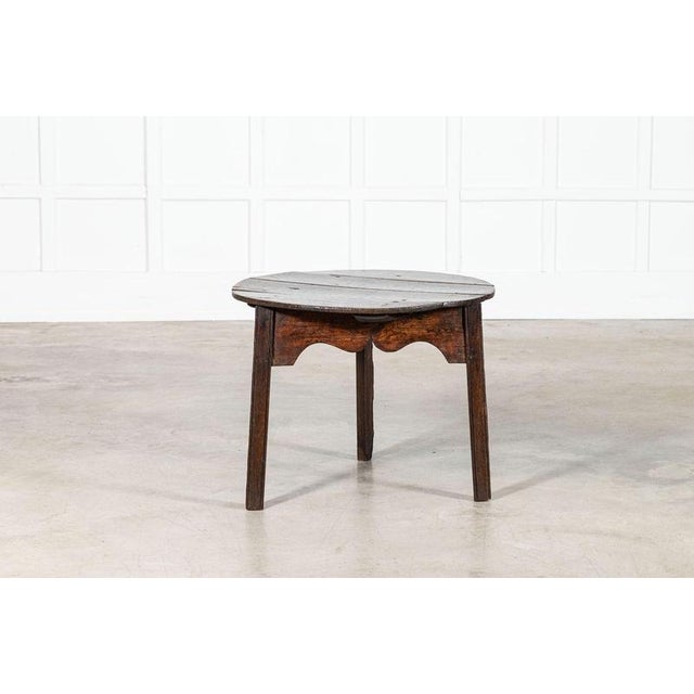 Brown 18th Century English Vernacular Oak Cricket Table, 1790 For Sale - Image 8 of 13