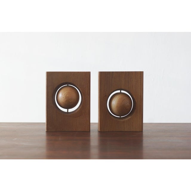 1960s Mid-Century Modern Wooden Bookends, 1960s, Set of 2 For Sale - Image 5 of 7