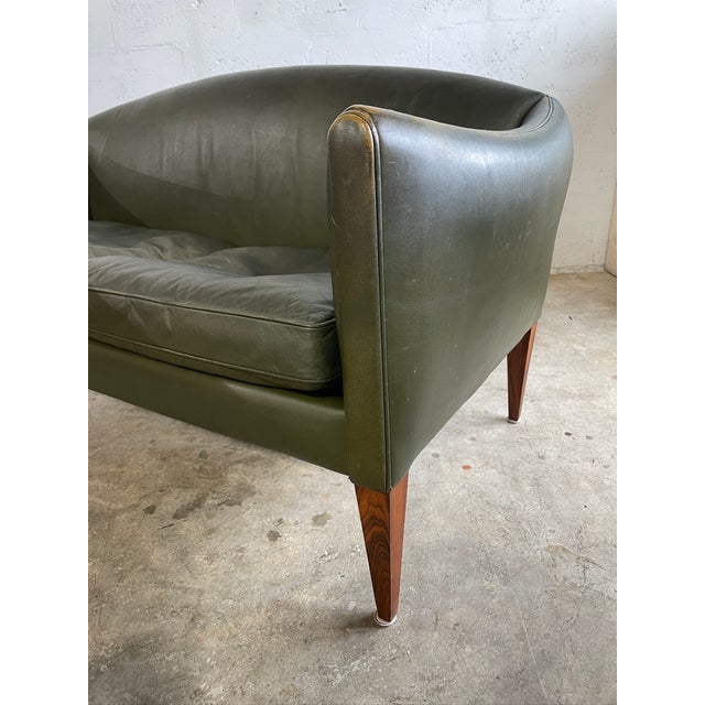 Mid-Century Modern Illum Wikkelsø V12 Danish Modern Leather Sofa or Loveseat For Sale - Image 3 of 11