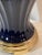 Blue Vintage Hollywood Regency Cobalt Blue Fluted Ginger Jar Table Lamp on Brass Stand For Sale - Image 8 of 12