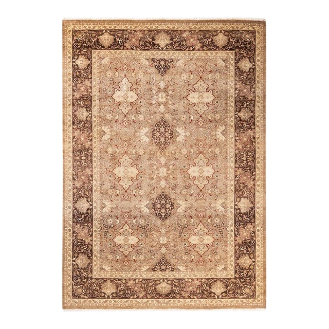Mogul, One-of-a-Kind Hand-Knotted Area Rug in Brown, 6' 0" x 8' 7" For Sale